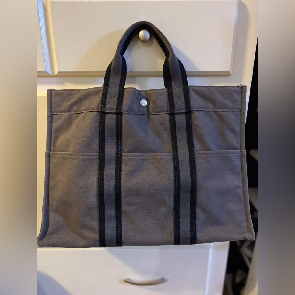 Hermes canvas tote